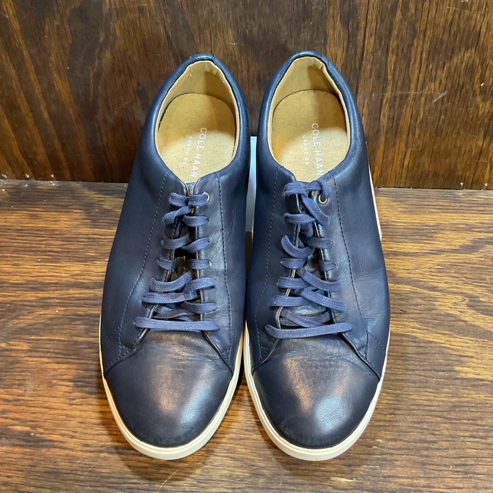 Cole Haan Grand Crosscourt II Sneaker Shoes Mens 11 M Navy Leather Casual C26522 - Picture 7 of 7